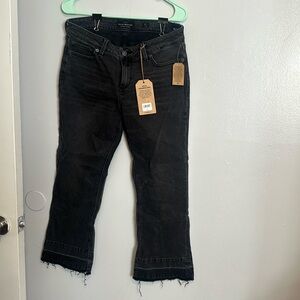 NWT lucky brand Lolita shrunken boot cut black jeans